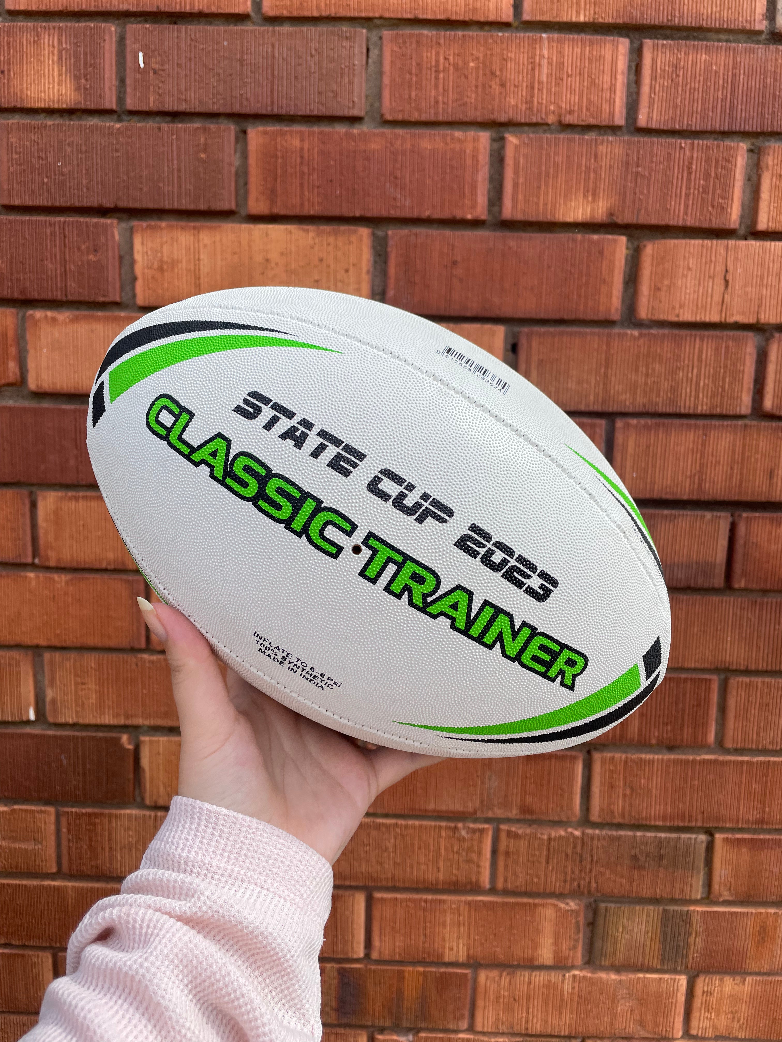 Personalised White Steeden Rugby League (size 5)