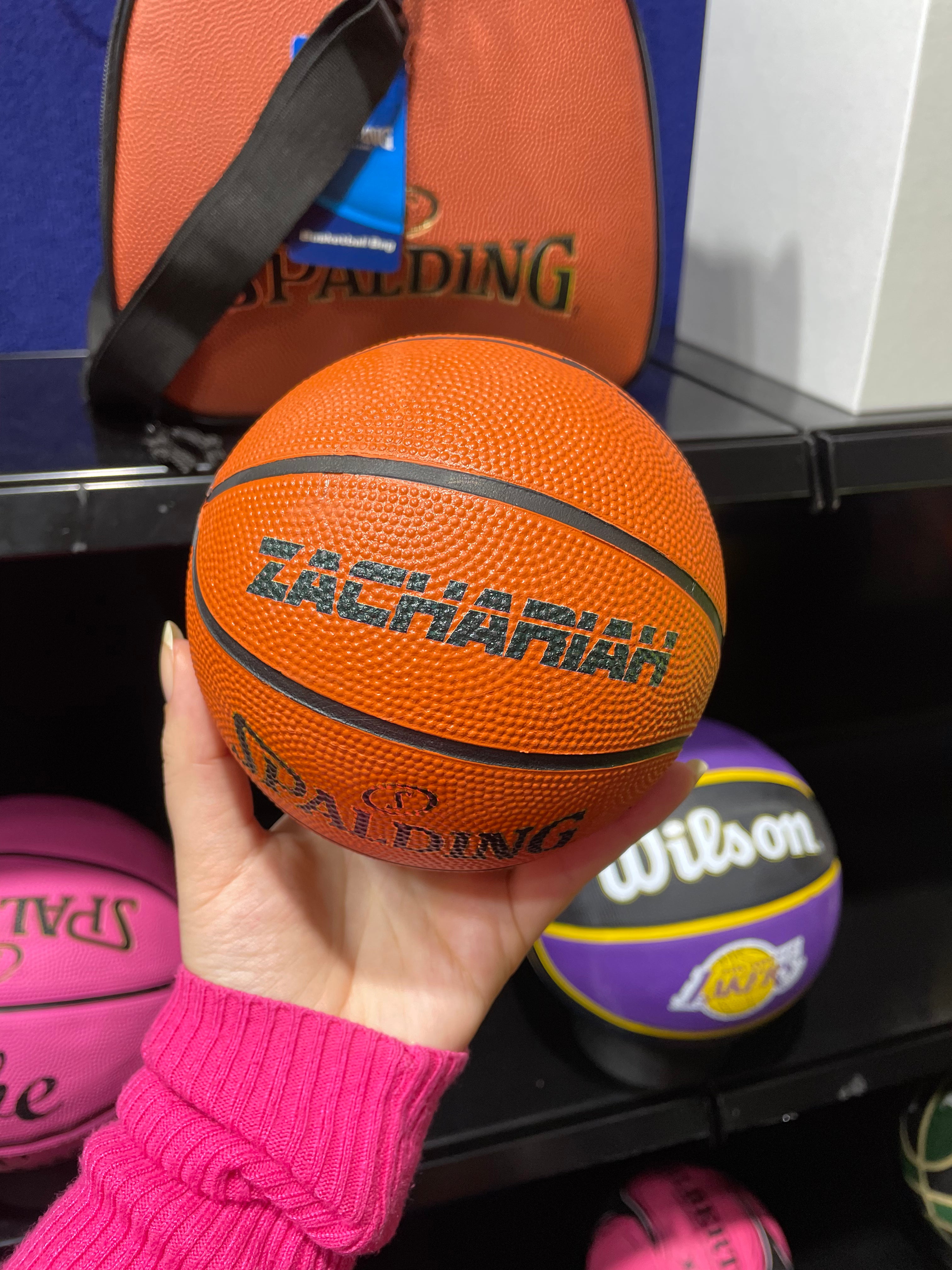 Personalised Mini Spalding Basketball (Size 1 & 3)