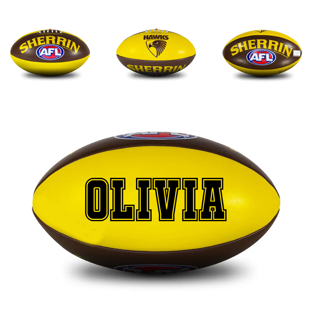 Personalised AFL Official Hawthorn Hawks display football (size 3)