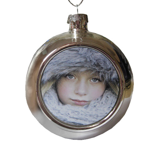 Personalised Silver Christmas Bauble