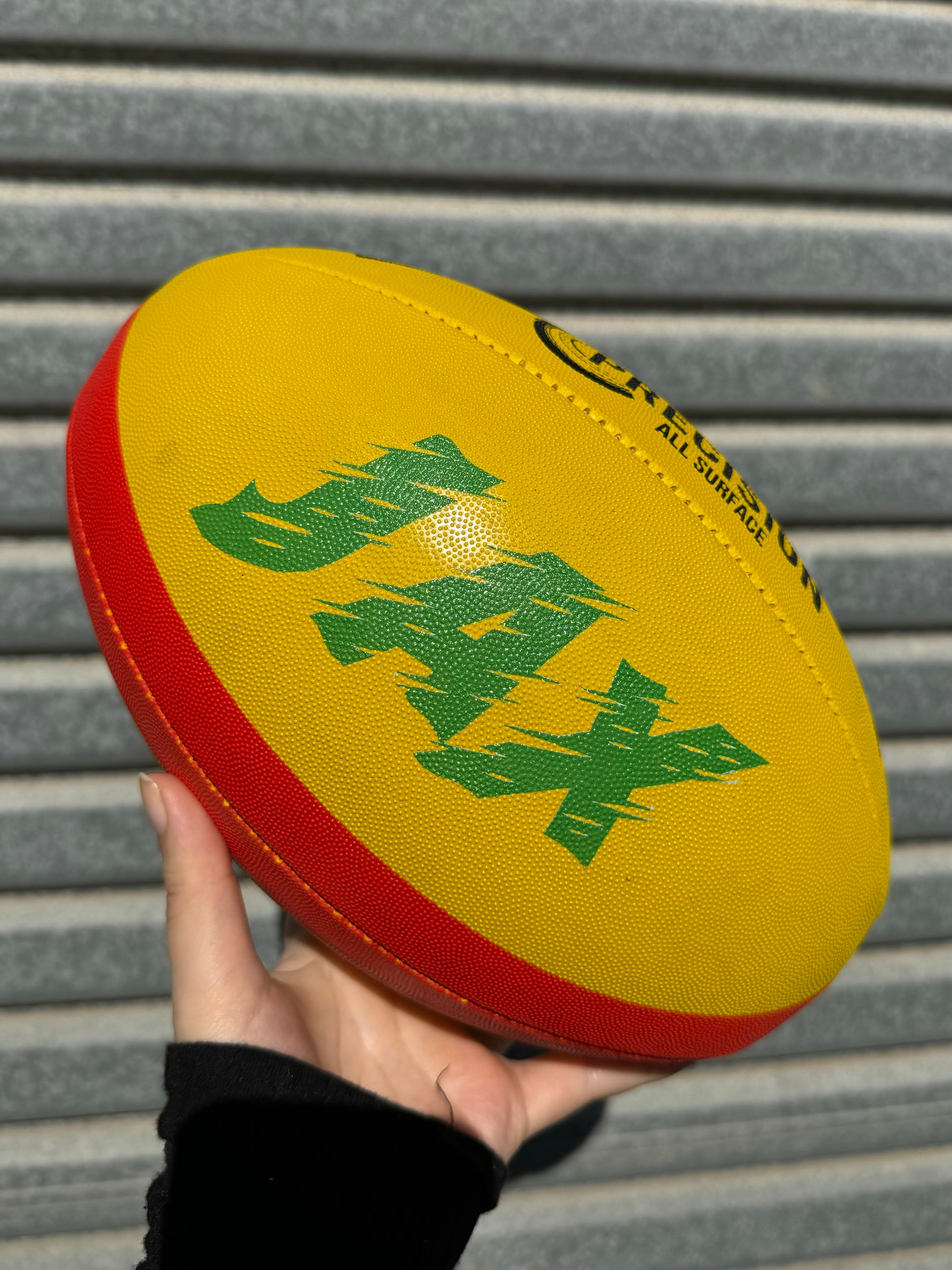 Personalised AFL Precision Football - Yellow (Size 3 & 5)