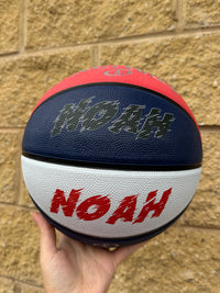 Load image into Gallery viewer, Personalised Spalding Rubber Basketball Red/White/Blue TF-150 (Size 5)
