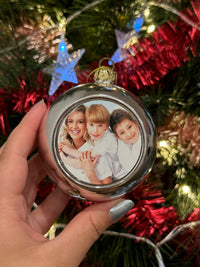 Load image into Gallery viewer, Personalised Silver Christmas Bauble
