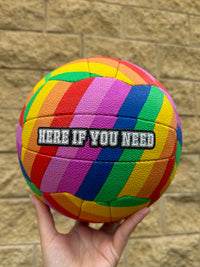 Load image into Gallery viewer, Personalised Mi-Ball Envision Rainbow Netball (SIZE 4, 5)
