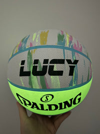 Load image into Gallery viewer, Personalised Spalding Pastel Marble Glow Basketball (Size 5, 6)
