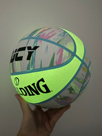 Load image into Gallery viewer, Personalised Spalding Pastel Marble Glow Basketball (Size 5, 6)
