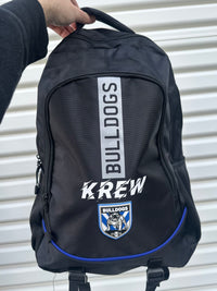 Load image into Gallery viewer, Personalised Canterbury Bulldogs Official NRL Backpack
