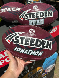 Load image into Gallery viewer, Personalised Manly Sea Eagles Official NRL Ball (Size 5)

