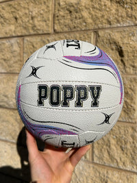 Load image into Gallery viewer, Personalised Gilbert 2026 White Eclipse M500 Netball (SIZE 4, 5)

