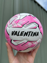 Load image into Gallery viewer, Mini Personalised Mi-Ball Pink Soccer Ball (Mini Size)
