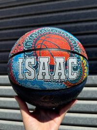 Load image into Gallery viewer, Personalised Spalding NBL Blue Indigenous Basketball (Size 5)
