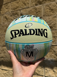 Load image into Gallery viewer, Personalised Spalding Pastel Marble Glow Basketball (Size 5, 6)

