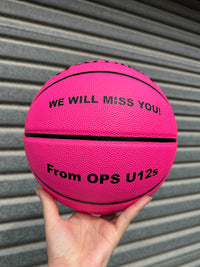 Load image into Gallery viewer, Personalised Pink Composite Leather Spalding Basketball (Size 6)
