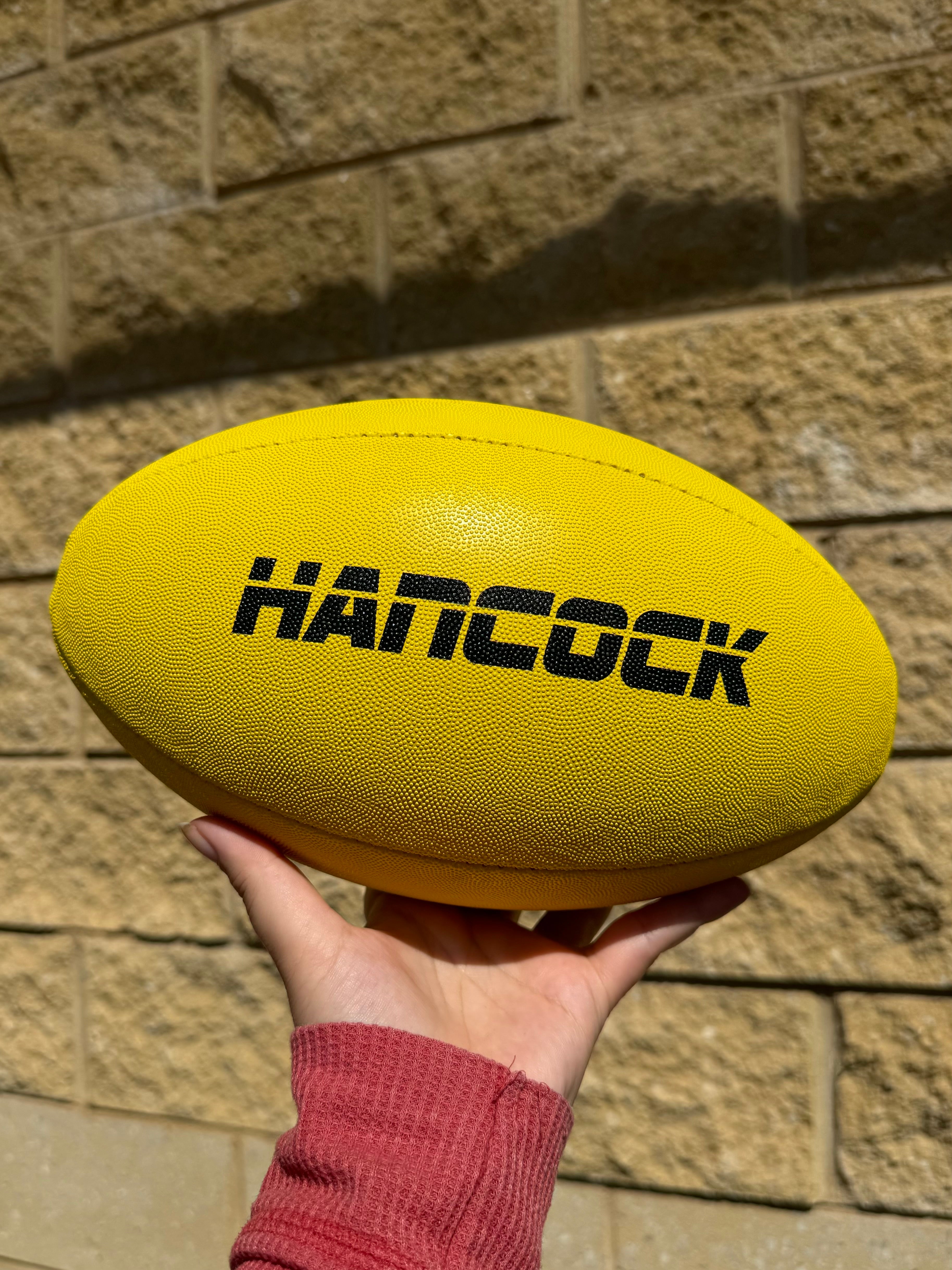 Personalised Mi-Ball AFL Football - Yellow (Size 5)