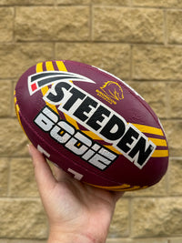 Load image into Gallery viewer, Personalised Brisbane Broncos Official NRL Ball (11inch mini ball)
