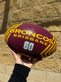 Load image into Gallery viewer, Personalised Brisbane Broncos Official NRL Ball (Size 5) - 4 Day Dispatch
