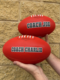 Load image into Gallery viewer, Personalised Mi-Ball AFL Football - Red (Size 1, 2, 3, 4, 5)
