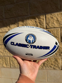 Load image into Gallery viewer, Personalised White/Blue Steeden Rugby League Balls (Mod Size)
