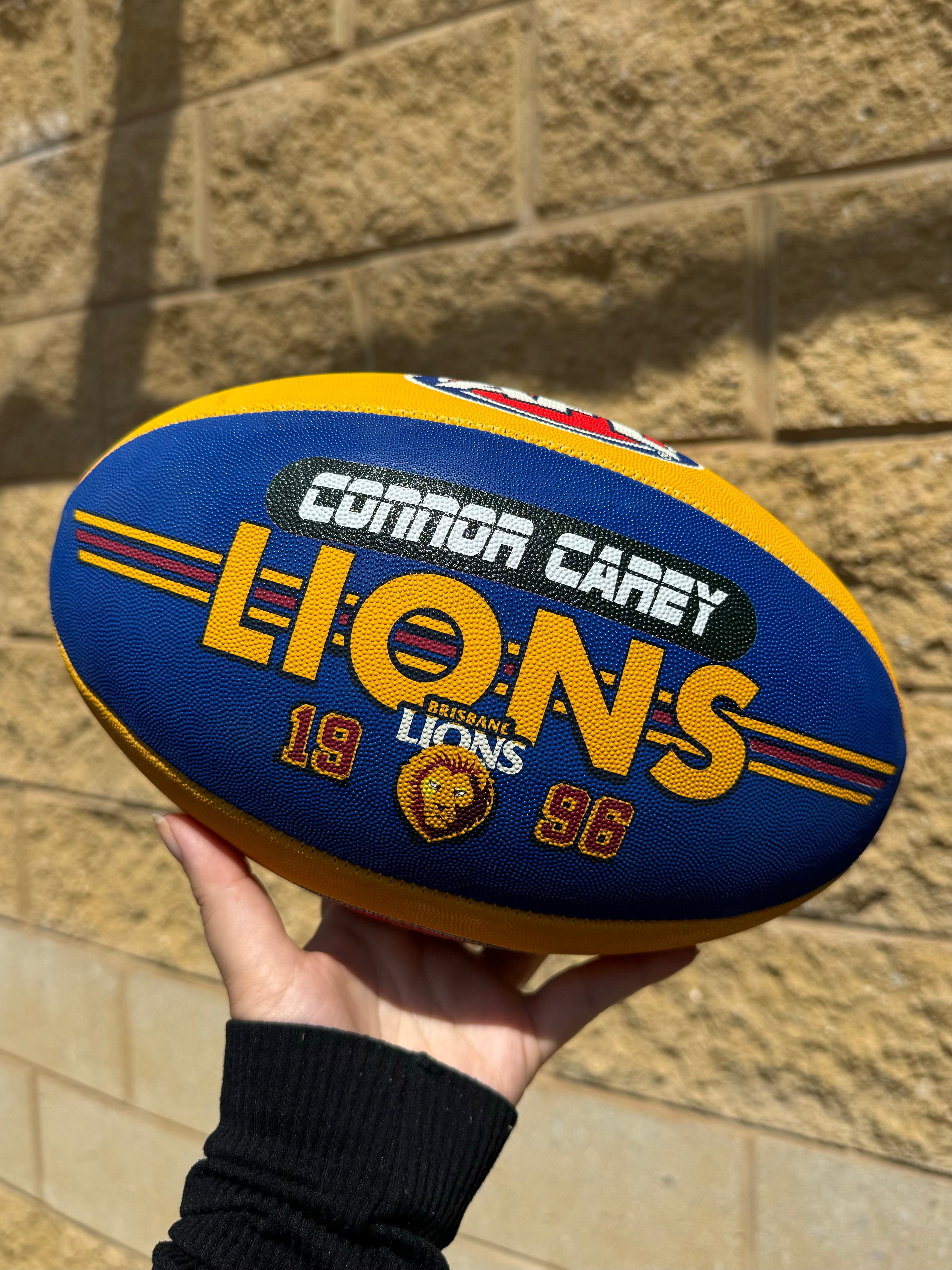 Personalised AFL Official Brisbane Lions Premiers 2026 Club Football (Size 5)