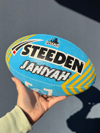Load image into Gallery viewer, Personalised Gold Coast Titans Official NRL Ball (Size 5)
