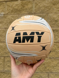 Load image into Gallery viewer, Personalised Gilbert Exo Peach Netball (SIZE 5)
