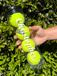 Load image into Gallery viewer, Personalised Tennis Balls with Custom Canister (4 Pack)
