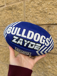 Load image into Gallery viewer, Personalised Canterbury Bulldogs Official NRL Ball (11inch mini ball)
