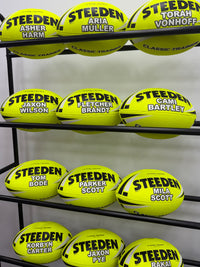 Load image into Gallery viewer, Personalised Yellow Steeden Rugby League Balls (Size 5)
