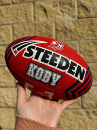 Load image into Gallery viewer, Personalised Sydney Roosters Official NRL Ball (11inch mini ball)

