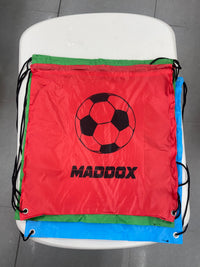 Load image into Gallery viewer, Personalised Soccer Drawstring Bag
