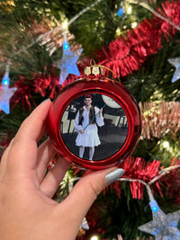 Load image into Gallery viewer, Personalised Red Christmas Bauble
