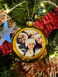 Load image into Gallery viewer, Personalised Gold Christmas Bauble

