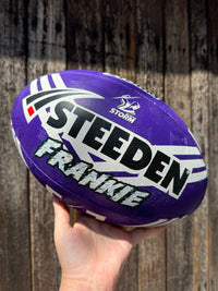 Load image into Gallery viewer, Personalised Melbourne Storm Official NRL Ball (Size 5)
