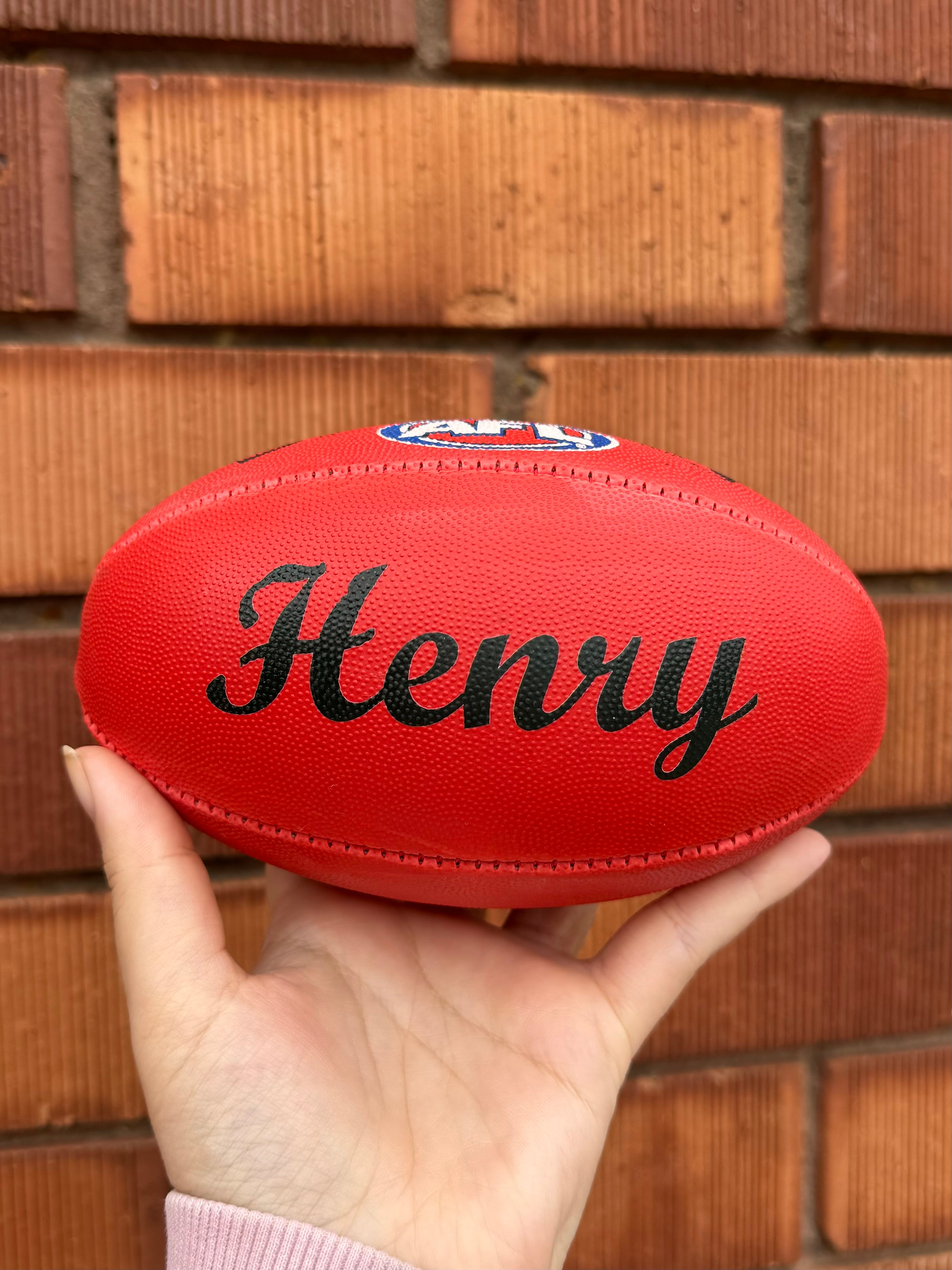 Personalised AFL Red Mini Football (Mini Size)