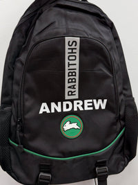 Load image into Gallery viewer, Personalised South Sydney Rabbitohs Official NRL Backpack
