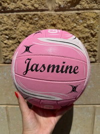 Load image into Gallery viewer, Personalised Gilbert Exo Pink Netball (SIZE 5)
