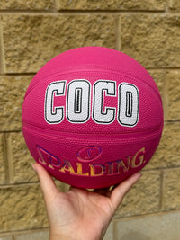 Load image into Gallery viewer, Personalised Spalding Rubber Pink Highlight Rush Basketball (Size 5, 6)
