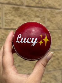 Load image into Gallery viewer, Personalised Red Cricket Ball
