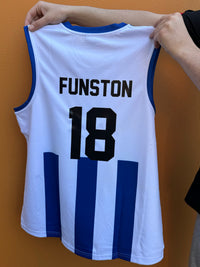 Load image into Gallery viewer, Personalised North Melbourne Kangaroos AFL Guernsey
