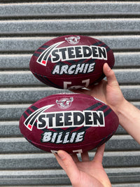 Load image into Gallery viewer, Personalised Official NRL Team balls (11inch mini ball)
