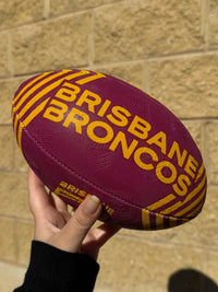 Load image into Gallery viewer, Personalised Brisbane Broncos Official NRL Ball (11inch mini ball)
