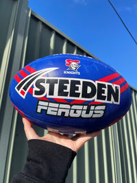Load image into Gallery viewer, Personalised Newcastle Knights Official NRL Ball (Size 5)
