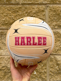 Load image into Gallery viewer, Personalised Gilbert Exo Peach Netball (SIZE 5)

