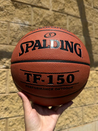 Load image into Gallery viewer, Personalised Spalding Brown Rubber Basketball (Size 7) TF-150
