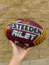 Load image into Gallery viewer, Personalised Brisbane Broncos Official NRL Ball (Size 5)
