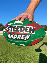 Load image into Gallery viewer, Personalised South Sydney Rabbitohs Official NRL Ball (Size 5)
