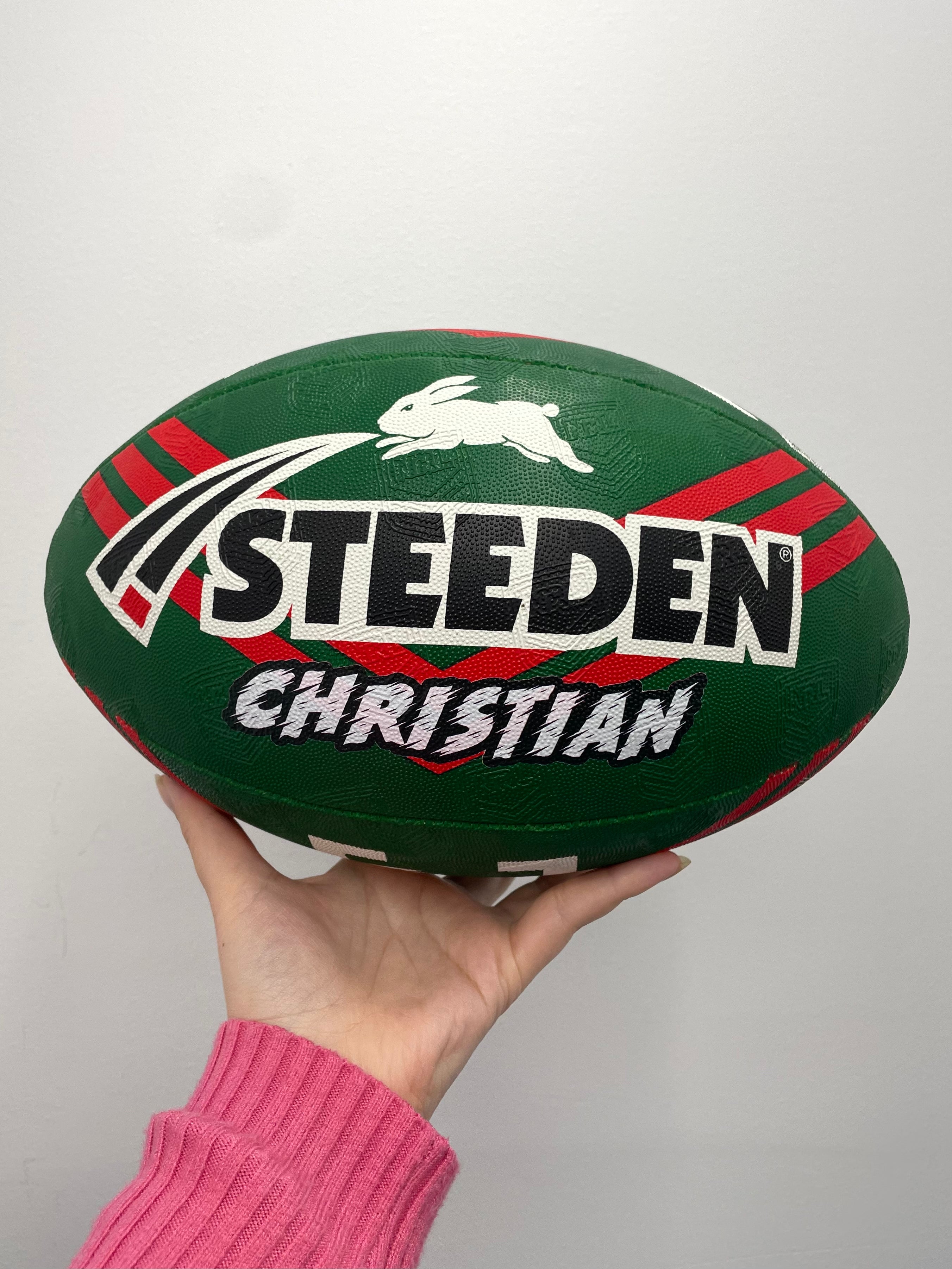 Personalised South Sydney Rabbitohs Official NRL Ball (size 5)