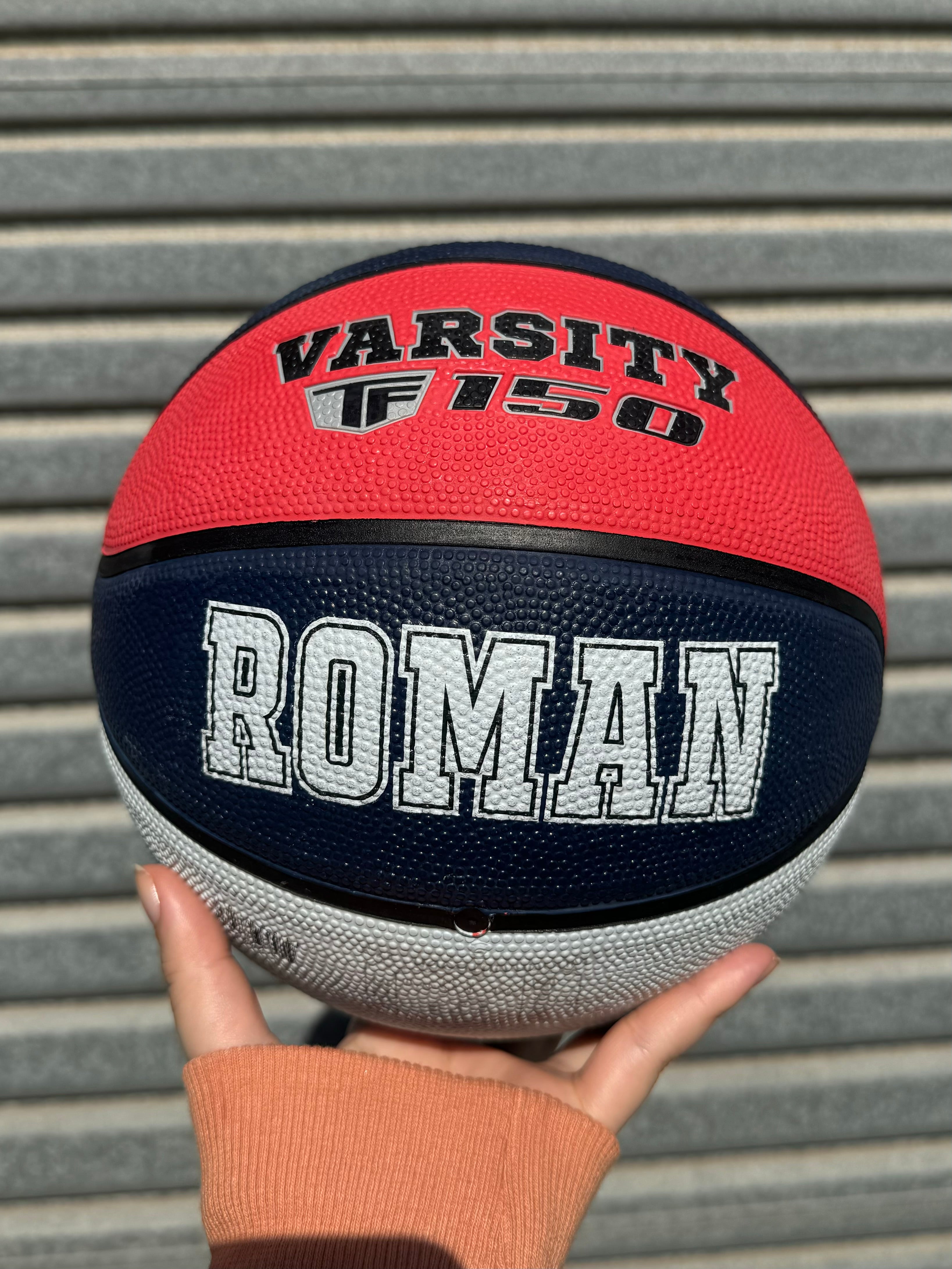 Personalised Spalding Rubber Basketball Red/White/Blue - TF FLEX (Size 4)