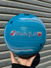 Load image into Gallery viewer, Personalised Gilbert Phoenix Netball Blue (SIZE 5)
