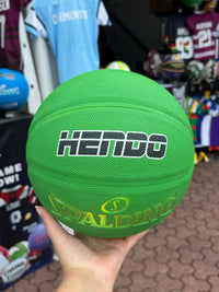 Load image into Gallery viewer, Personalised Spalding Rubber Green Highlight Rush Basketball (Size 6, 7)
